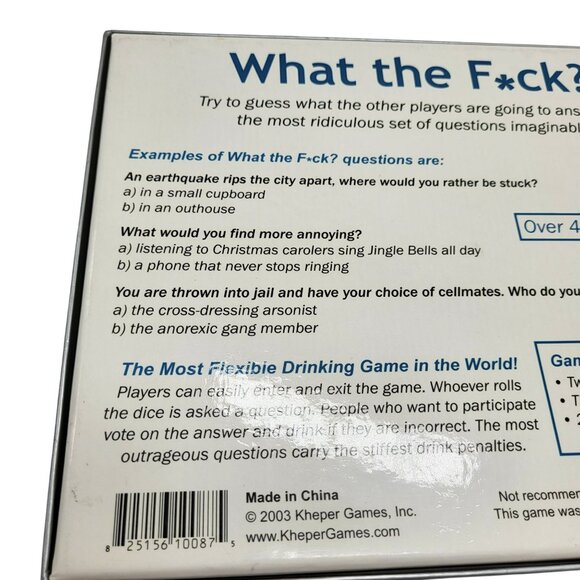 What The F*ck? The Outrageous Drinking Game For 2-100+ Players By Kheper Games - Picture 9 of 14